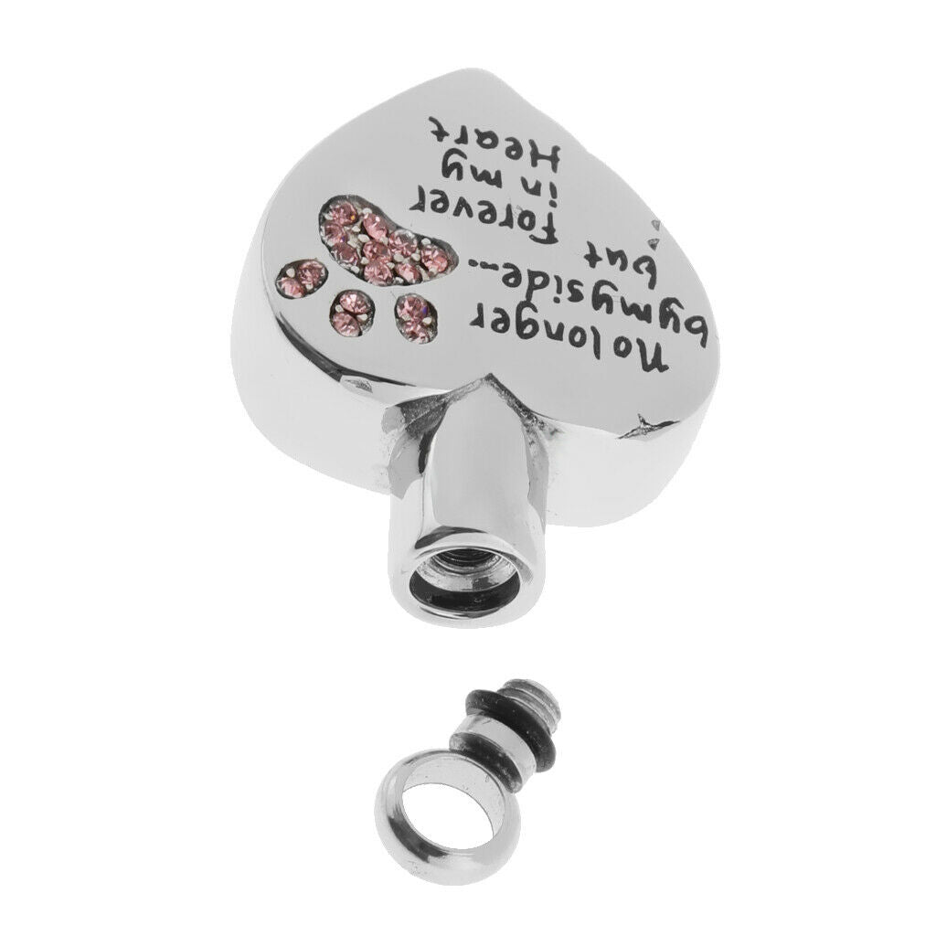 4 Pieces Stainless Steel Heart Ash Urn Pendant Memorial Cremation Wax Cord