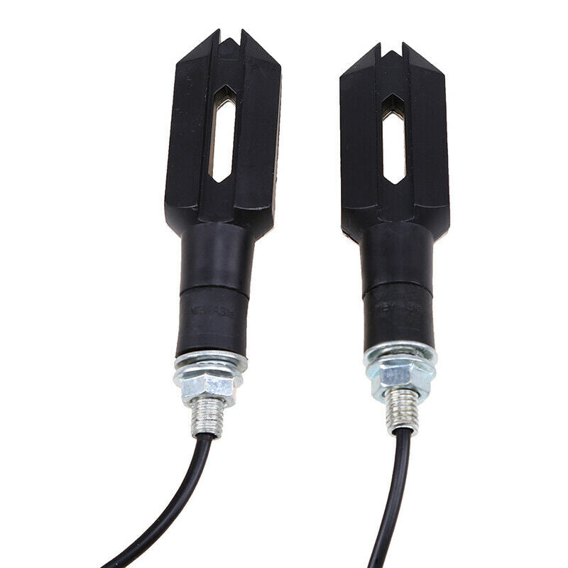 2PC Amber LED 8mm Motorcycle Turn Signal Lights 12V M8 Bolt Indicator Universal