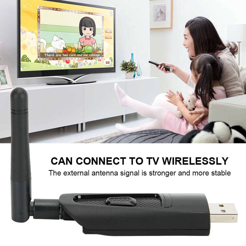 Wireless Bluetooth V5.0 Audio Transmitter to 2 A2DP Antenna For TV PC MP3