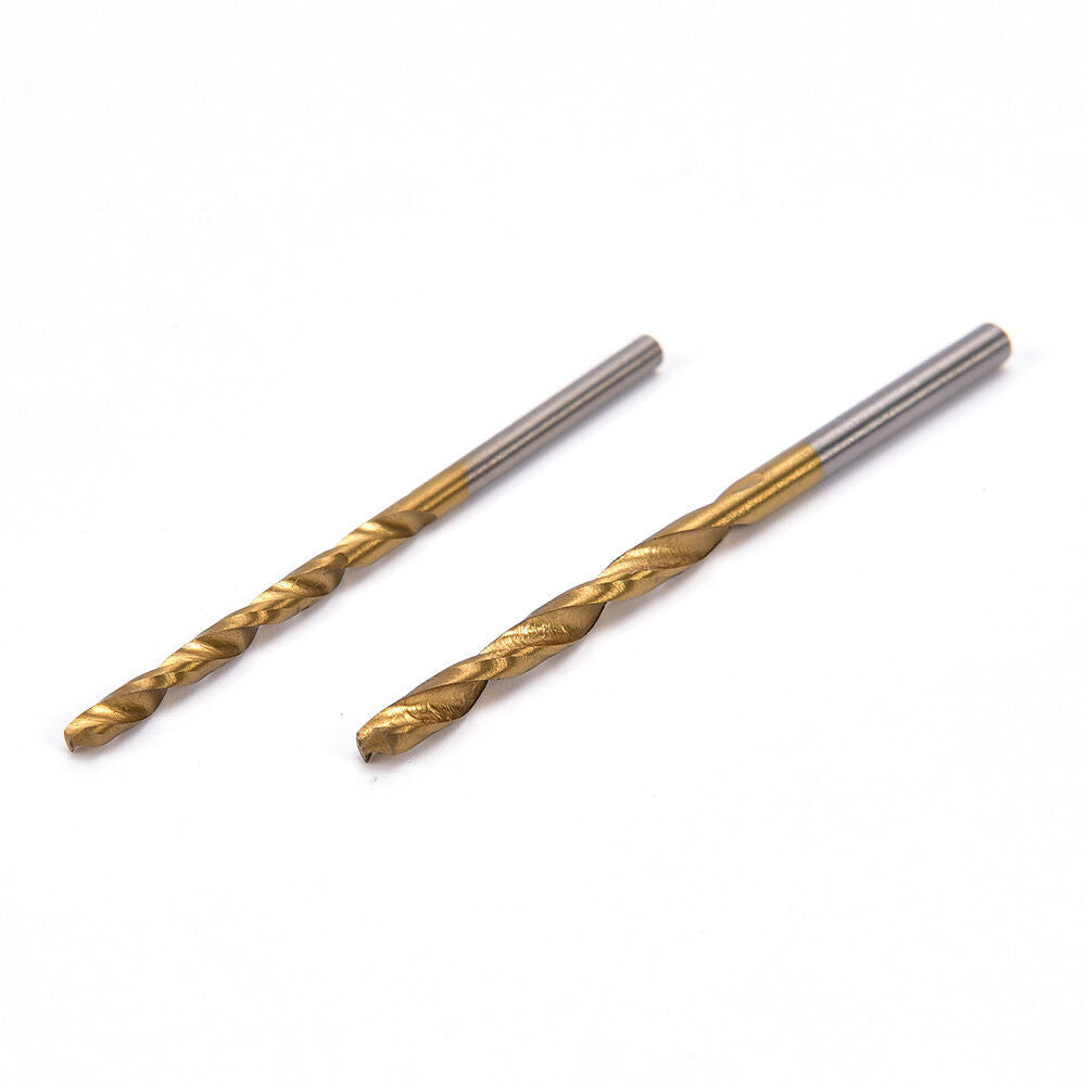 50Pcs 1/1.5/2/2.5/3mm Titanium Coated HSS High Speed Steel Drill Bit Set TooDD