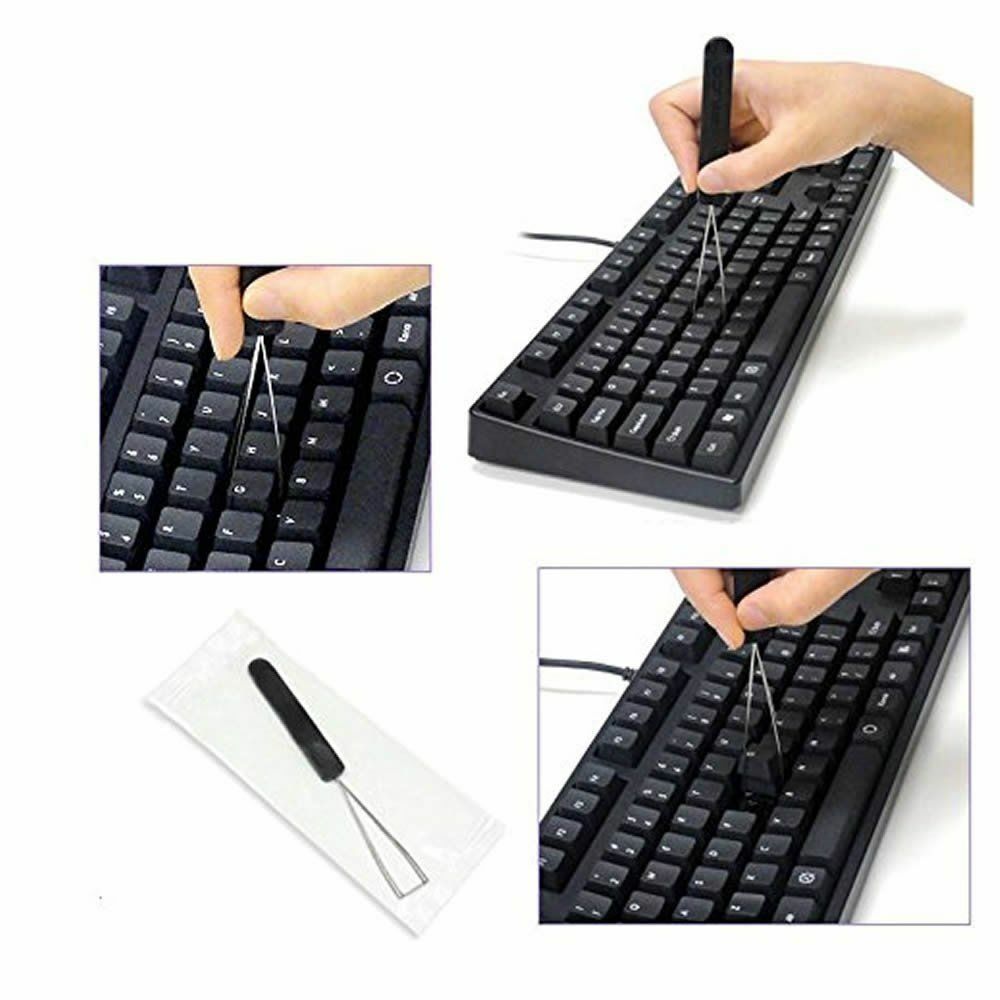 Keyboard Key Keycap Puller Key Cap Remover With Unloading Steel Cleaning Tool