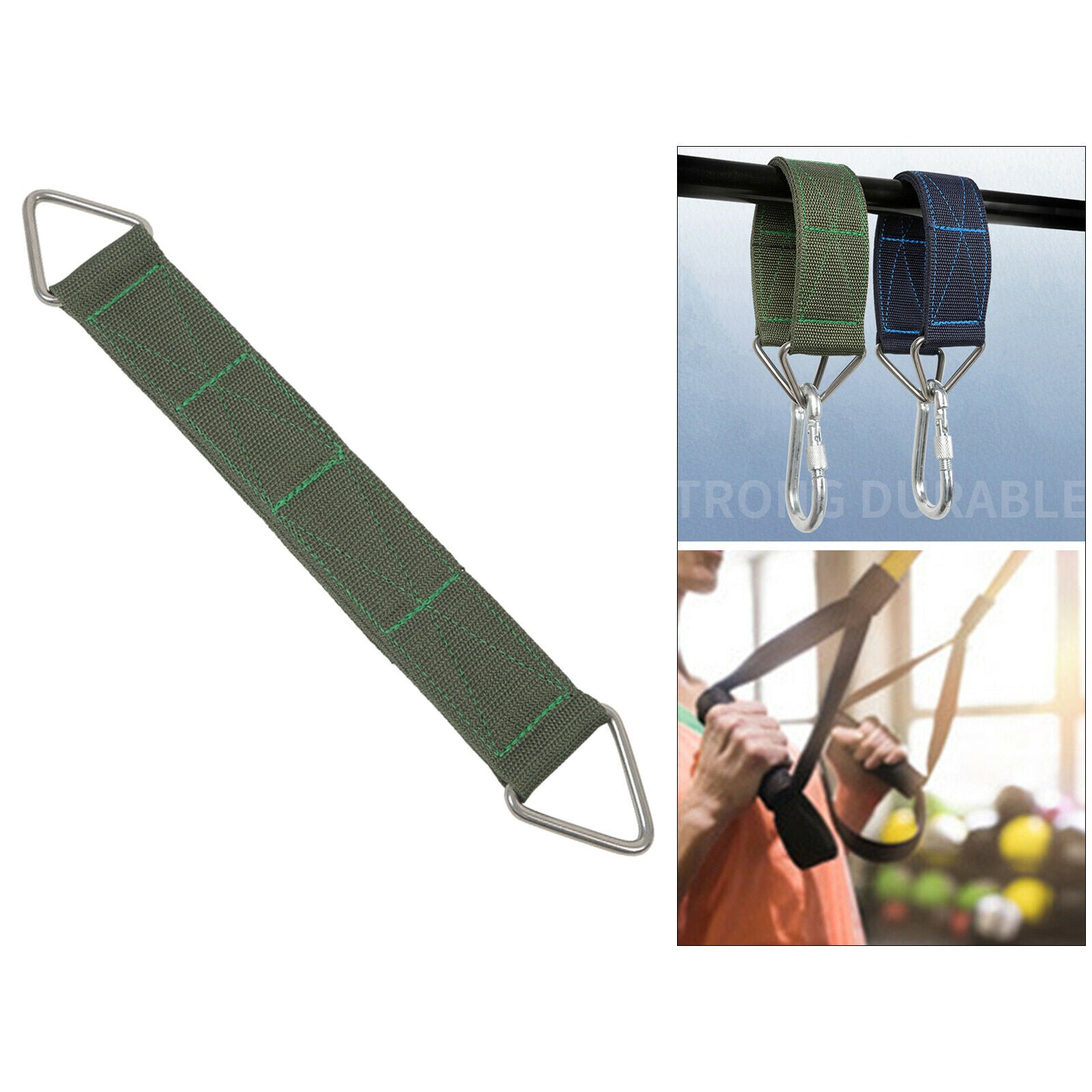 Tree Swing Straps Easy Fast Installation for Tire Swings green