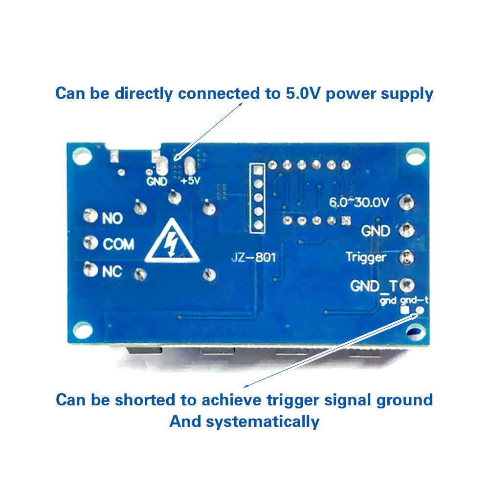 6V-30V Adjustable Relay Module Switch Trigger Time Delay Circuit Timer