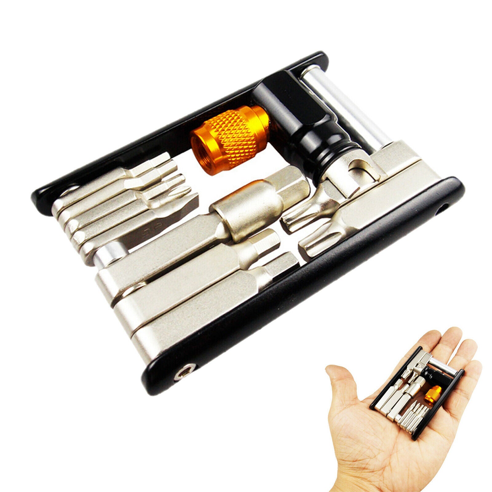 Steel Bike Multi Tools Outdoor Repair Tool Allen Keys Spoke Wrench Fixed Set