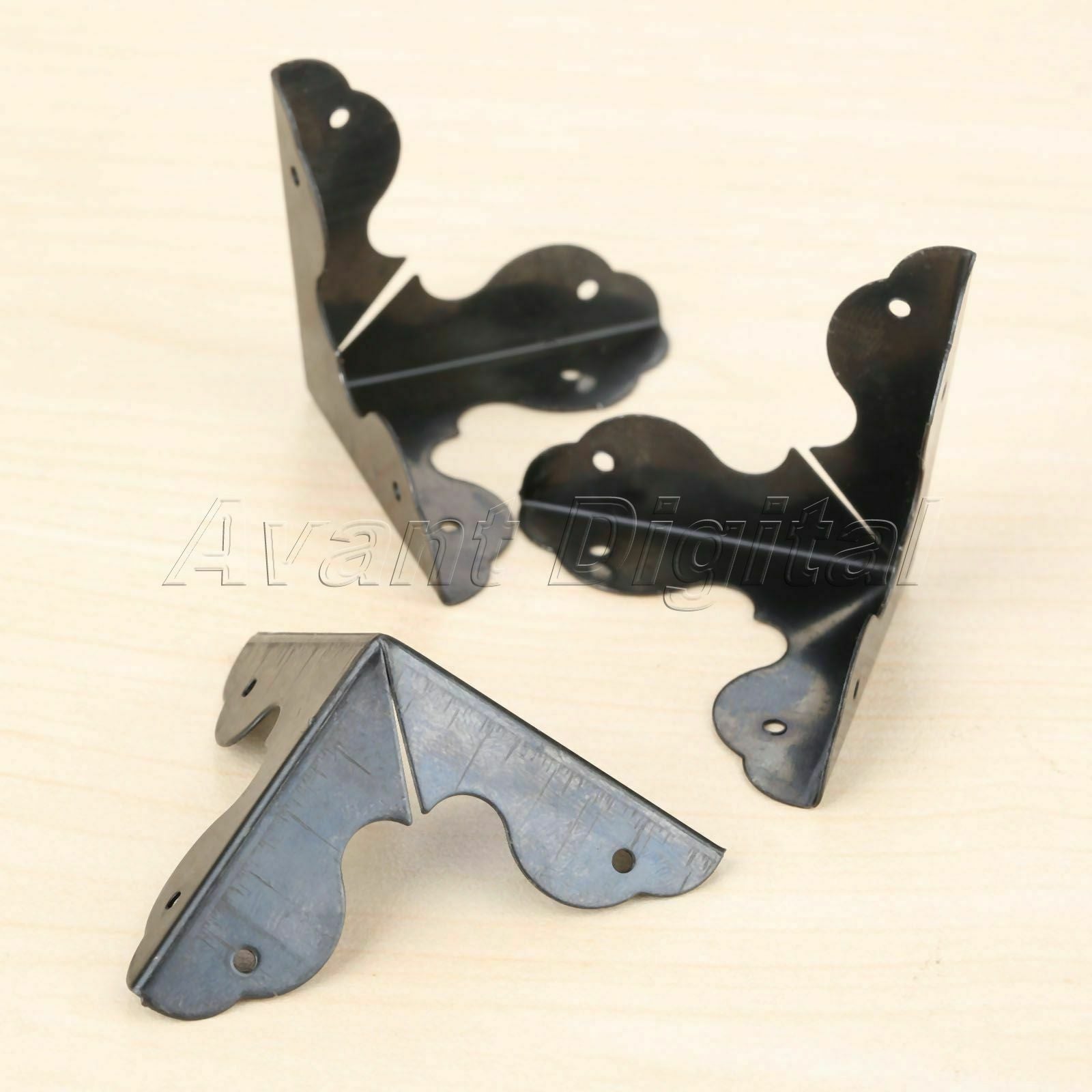 Black Wooden Case Corner Protectors Box Corner Bracket Decorative 33mm*33mm*33mm