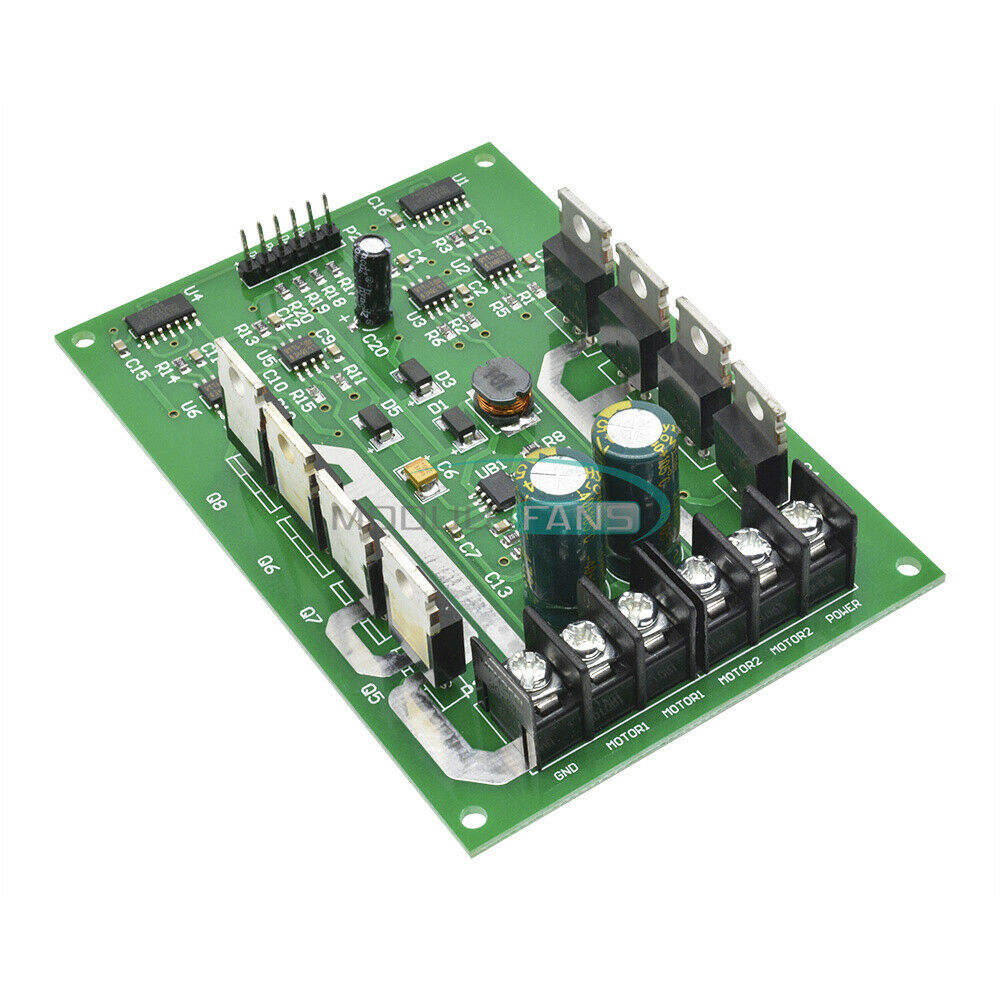 15A Dual Motor Driver Board Module H-bridge DC MOSFET IRF3205 Peak 30A 3V-36V