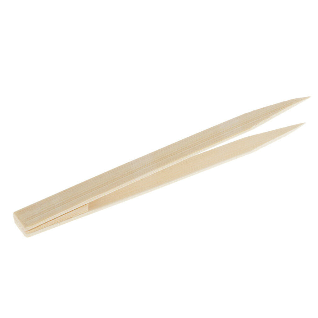 6 inch Natural Wooden Bamboo Tweezers Nipper Beading Pet Feeding Hand Tools