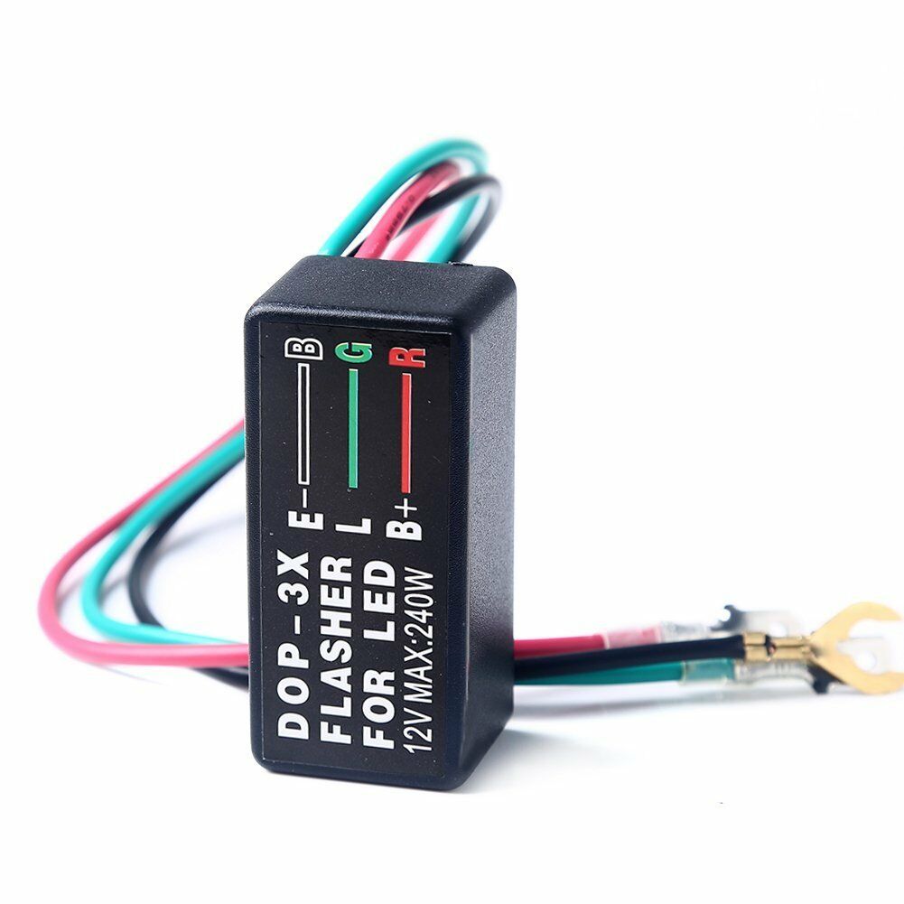 DC 12V 240W 3-Pin Turn Signal Flasher Relay For Motorcycle ATV Lamp LED Light