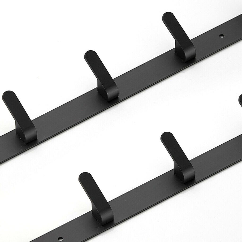 Metal Coat Rack Hanger for Hat Towel Purse Robes Backpack Entryway Black