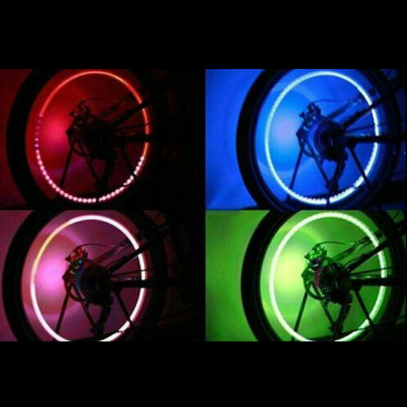4pcs Valve Stem Car Wheel Tyre Tire Air LED Light Caps Dust Cover Accessories