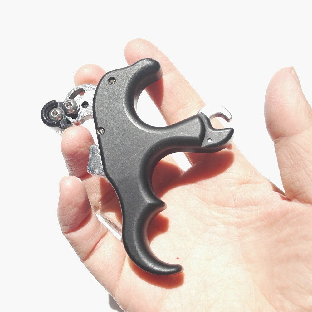 Archery Release Aids Thumb Caliper Trigger 3 Finger Grip Compound Bow Automatic