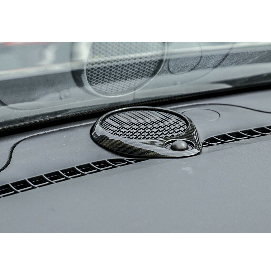 Carbon Fiber ABS Console Dashboard Horn Cover Trim Fit For Dodge Durango 11-21
