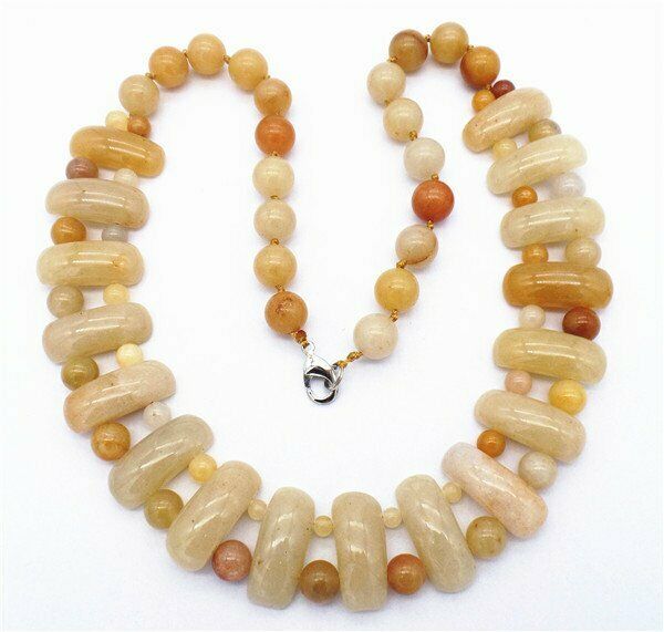 1 Strand 25x10x8mm Natural Aventurine Handmade Rectangle Beads Necklace HH7349