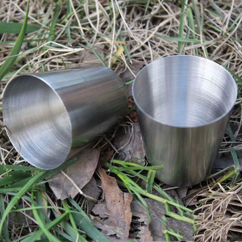 4X  Stainless Steel Cup Mug Drinking Coffee  Tea Beer Tumbler Camping..l8