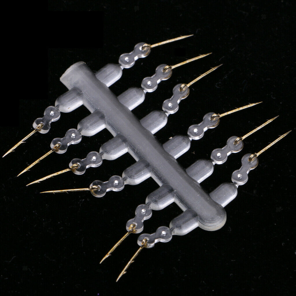 12pcs Bait Spikes with Silicone Ring for Carp Fishing Hair Rigs Hooks 10mm
