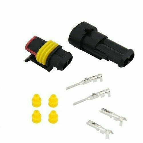 10 Kit 2 Pin Way Sealed Waterproof Electrical Wire Connector Plug For Car Truck