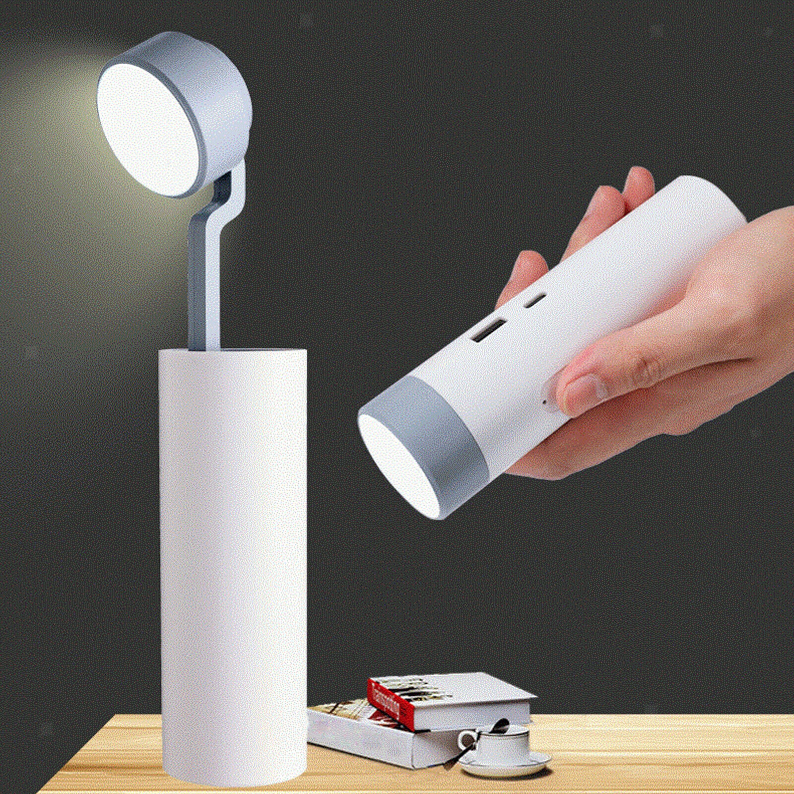 Modern Table Lamp Portable Night Light Dimmable Bedside 6500K Decoration