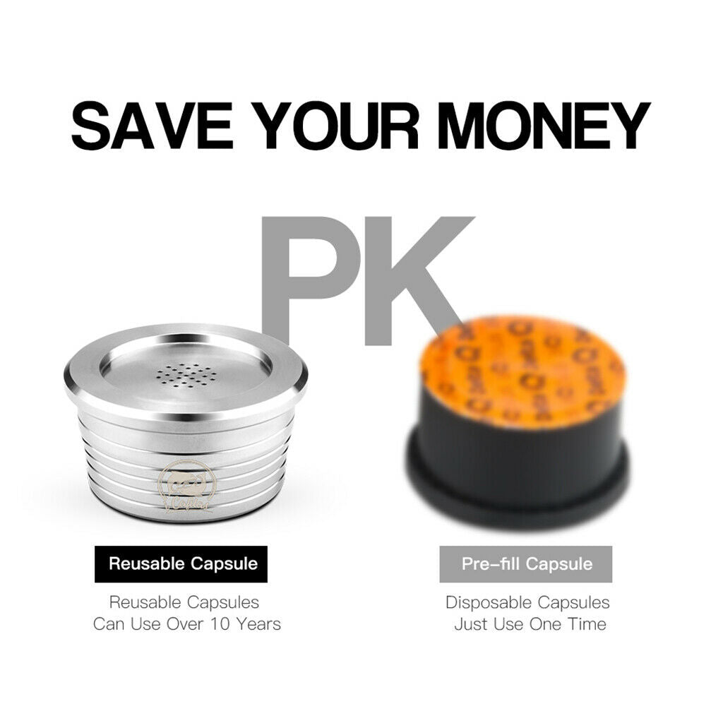 20ml Stainless Steel Coffee Cup Filter for Delta Q MILKQOOL with Brush Spoon