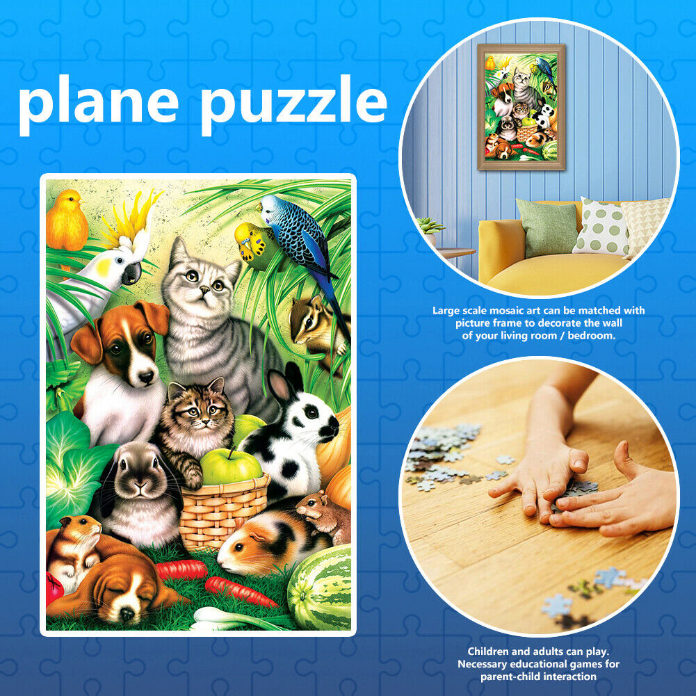 1000pcs DIY Pet Fruit Vegetable Puzzle Educational Learning Assembling Toys @