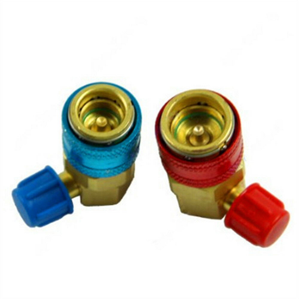 2 Pcs R134a QC-15LH Car Auto Air-Conditioning Quick Connector Adapter Coupler