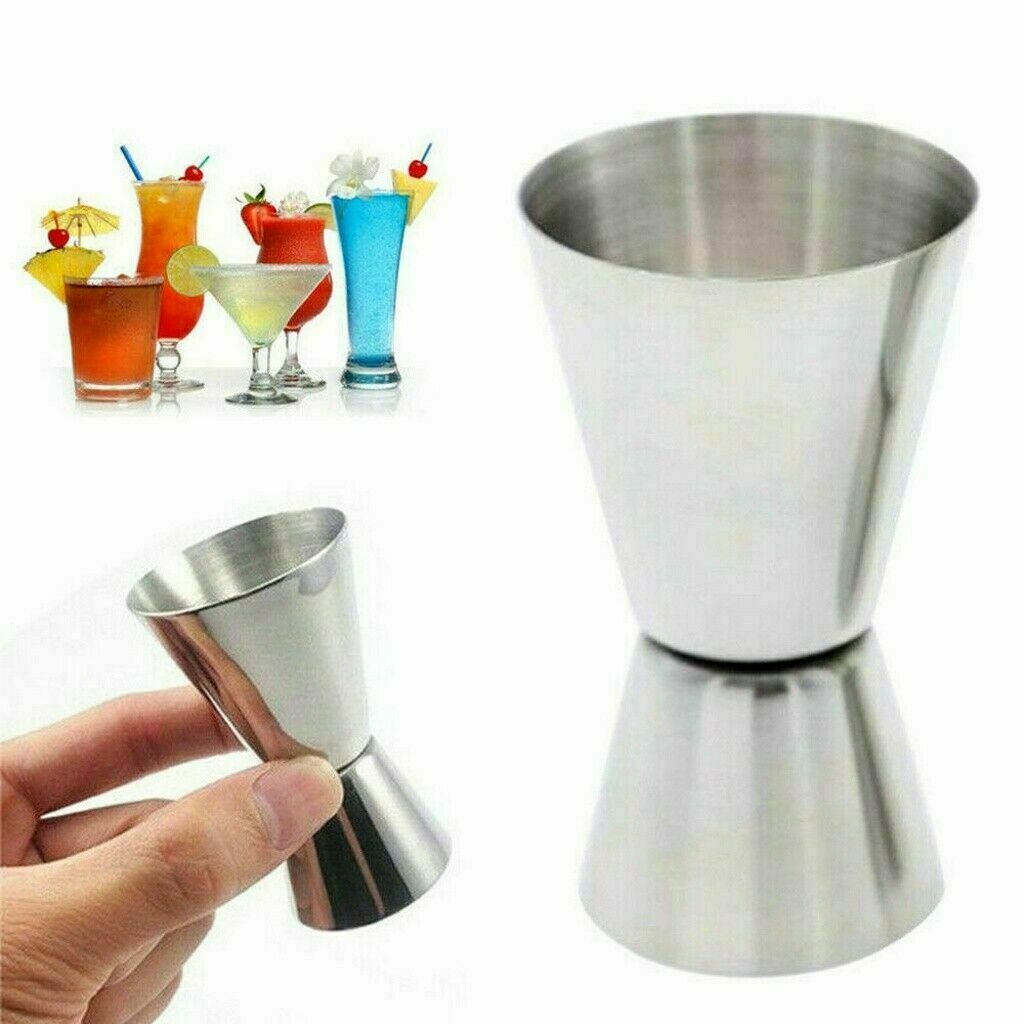 25/50ml 1pc NEW Steel Double Single Shot Measure Jigger Spirit _NEW Bar Cocktail