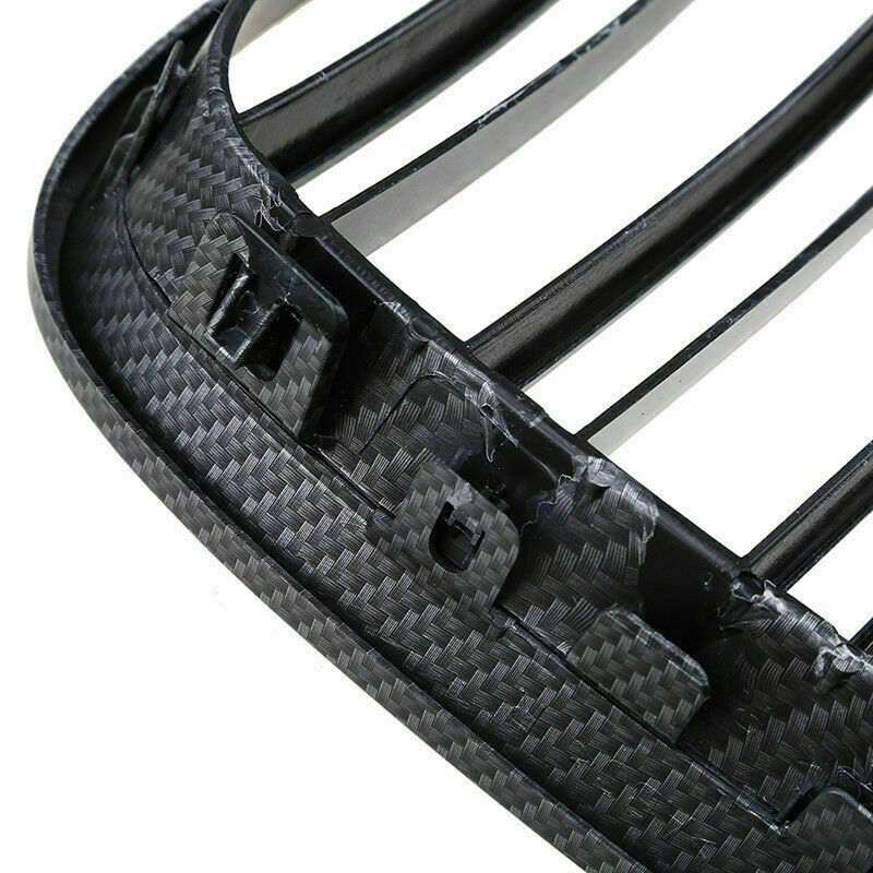 For BMW E90 E92 E93 M3 328i 335i 2007-2011 Carbon Fiber Look Kidney Grille Grill