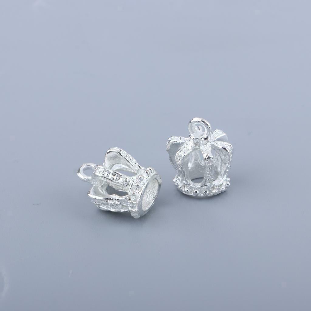 60 Pieces Charms Metal Crown Pendants Bangle Earrings Jewelry Accessories