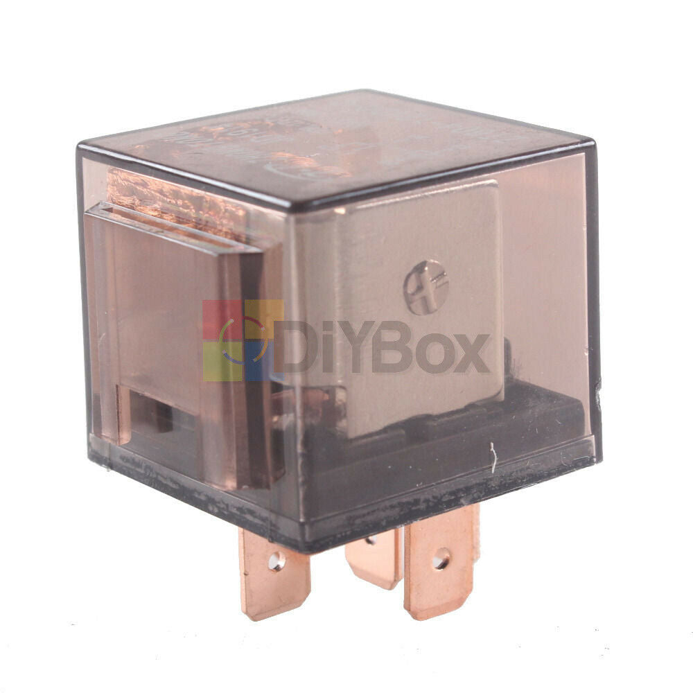 DC 12V 80A AMP 1NO 1NC SPDT 5 Pins Green Indicator Light Truck Car Relay