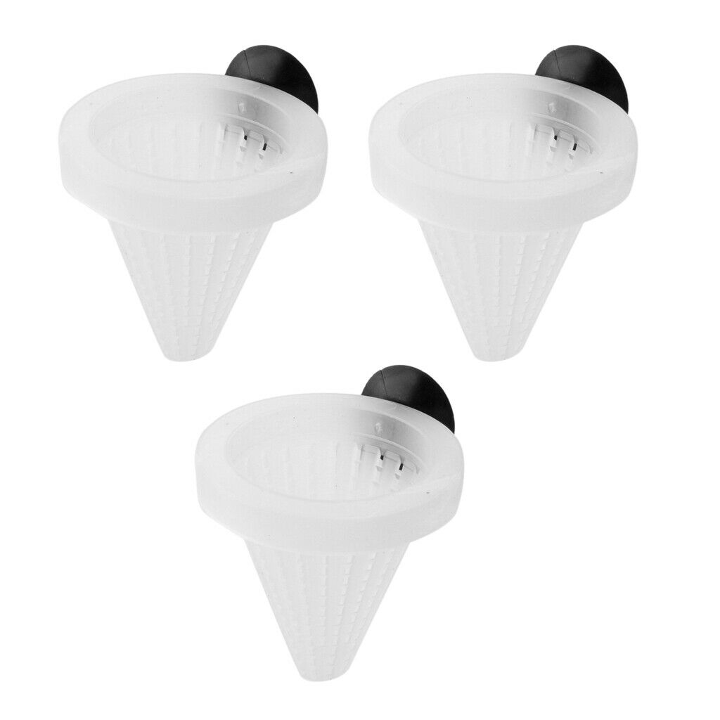 3 Pieces Red Worm Feeder with Suction Cup for Carnivorous Fish, Shrimp
