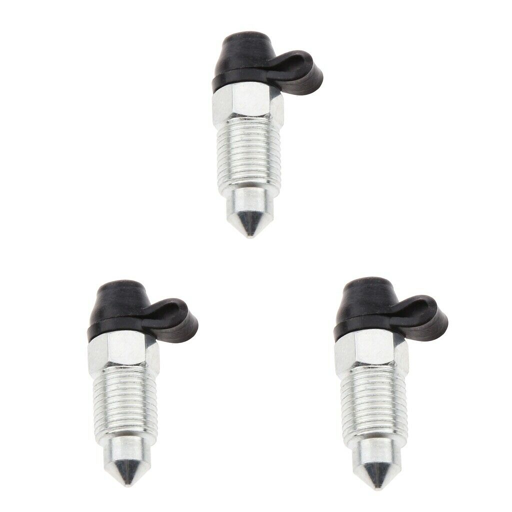 3pcs M10 x 1.0 Motorcycle Brake Master Cylinder Brake Caliper Vent Screw