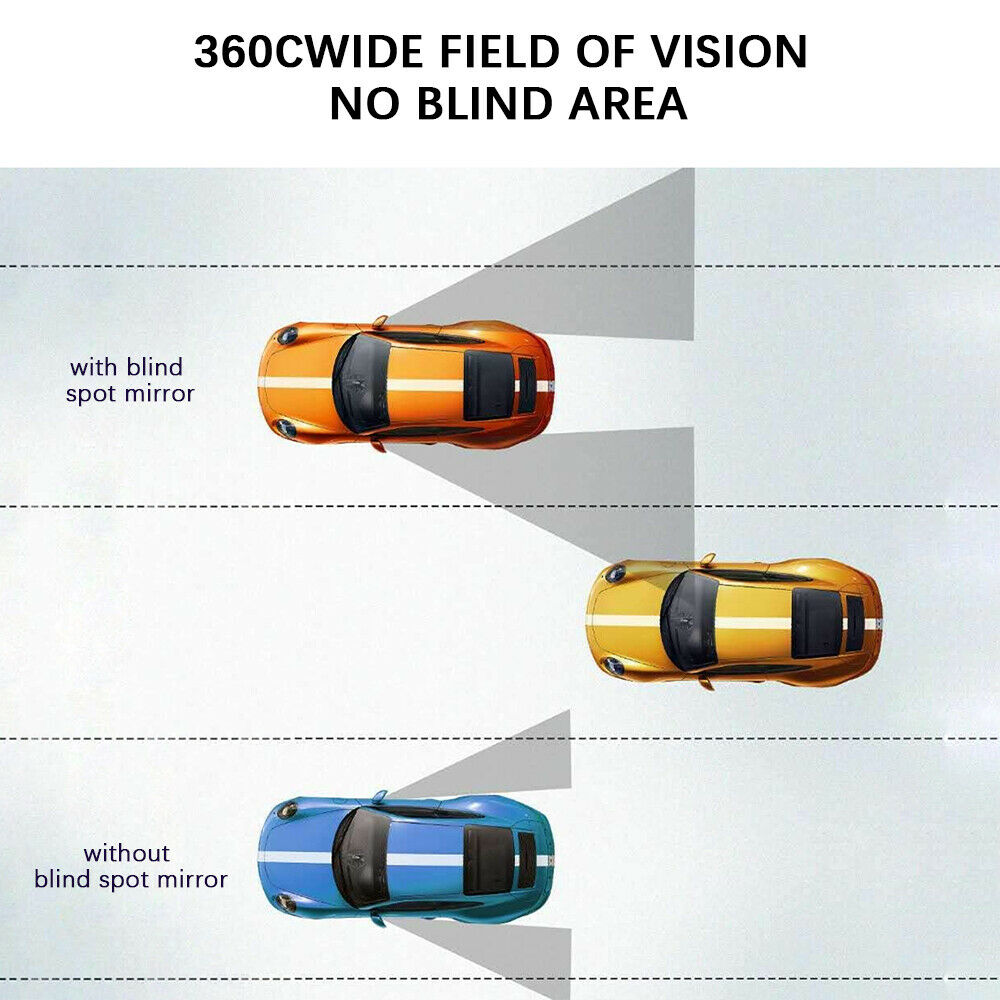 2x Blind Spot Mirror Car Motorcycle Motorbike Taxi 50mm Towing Rear View Mirror