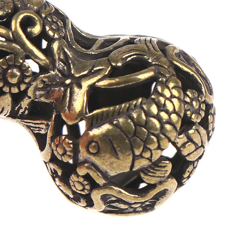 Retro Brass Hollow Gourd Chinese Traditional DIY Key Chain Lucky Penda.l8