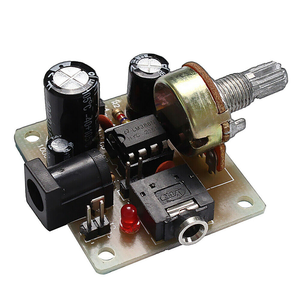 LM386 Audio Amplifier Board ICSK025A Power Electronic Suite DIY Kit DC5V-12V