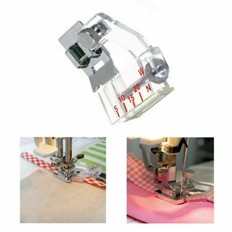 For Sewing Machine Bias Binder Presser Foot Adjustable Attaching Binding Snap-on