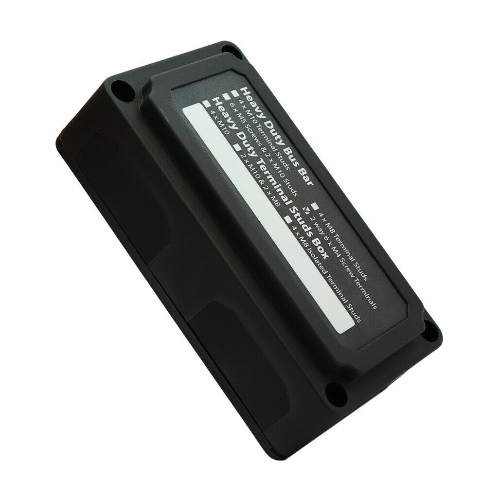 Heavy Duty Bus Bar / Distribution Box & Screw On Cover - 100A -48V