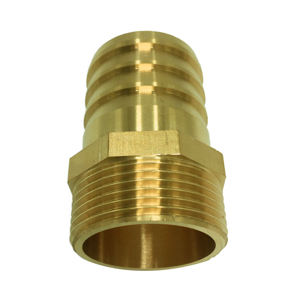 Brass Barbed Hose Fitting Connector Adapter Male Pipe 38mm Barb Dia