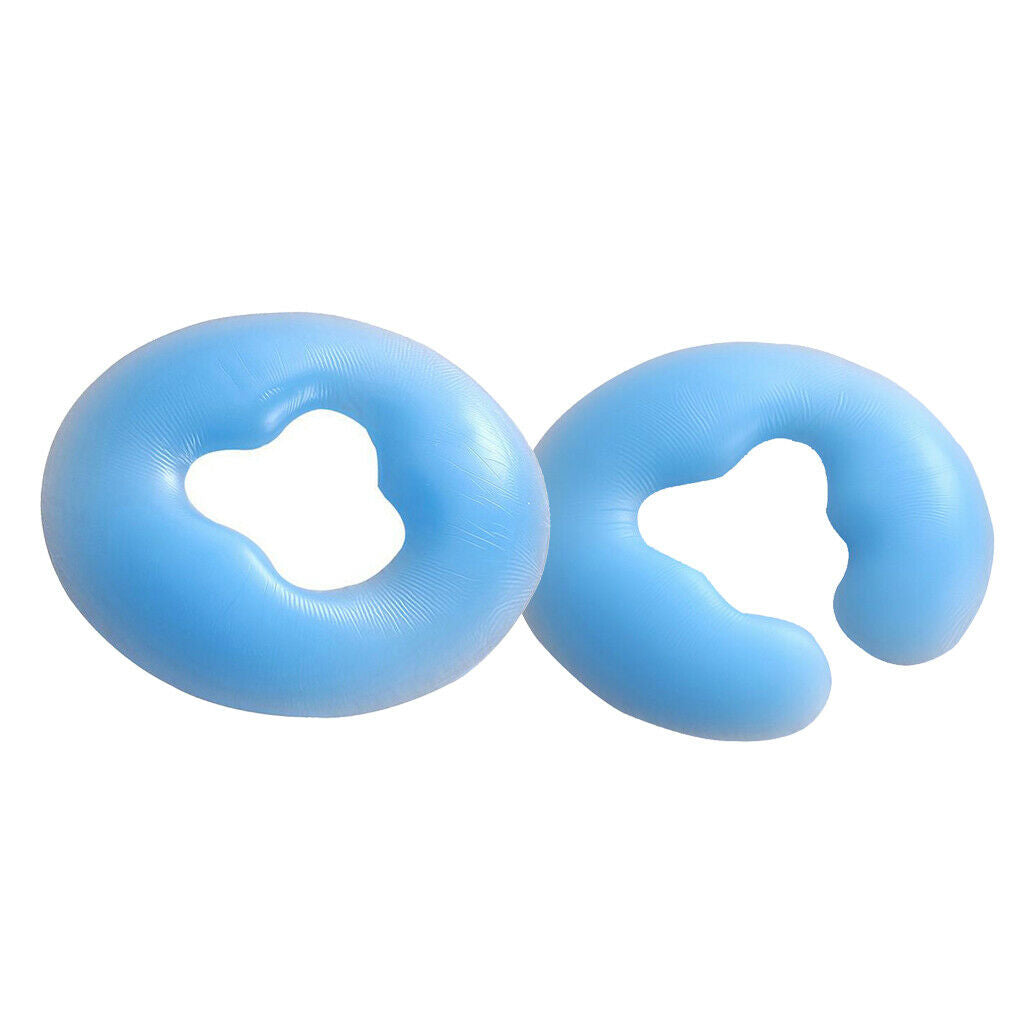 2 Blue Soft SPA Massage Elastic 100% Natural Silicone Face Relax Cushion Pillow
