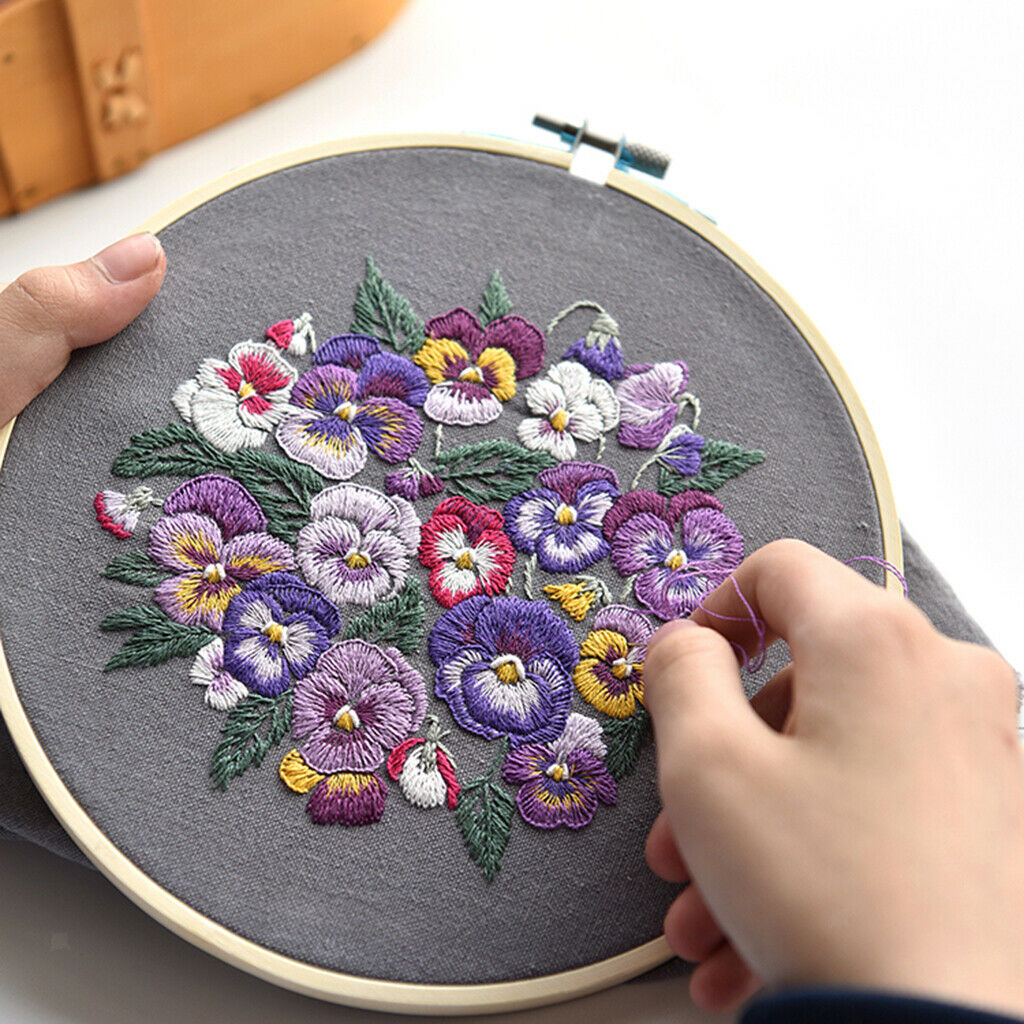 Premium Embroidery Craft Set Starter Home Handmade Fabric Art Sewing Kits