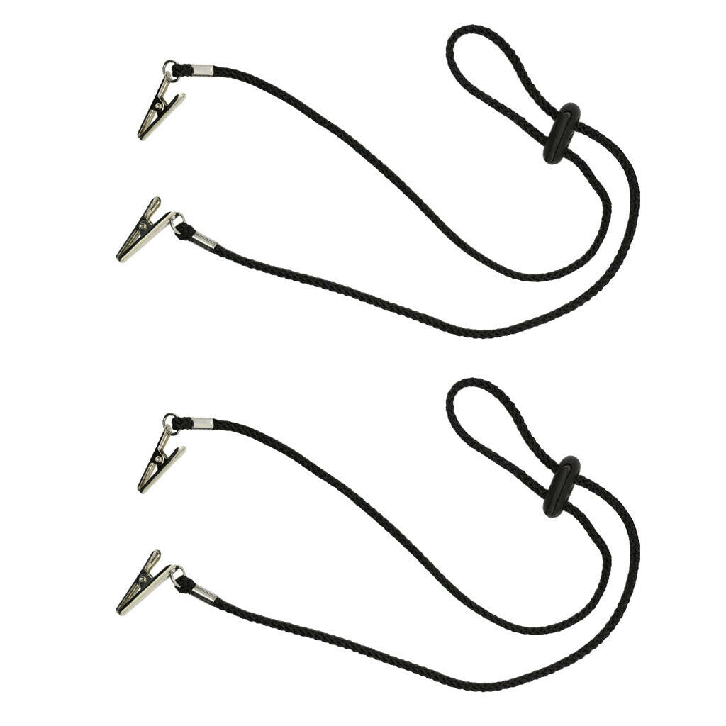 2pcs Napkin Clip Lanyard Apron Bibs Chain Holder / Strap String Necklace for
