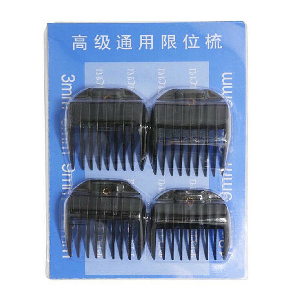 4x 3/6/9/12mm Electric Hair Clipper Limit Guide Comb Size Replacement Tool