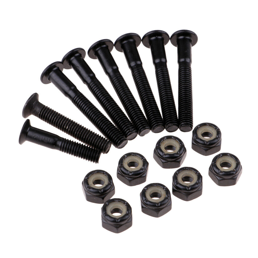 2X 8 Pieces Skateboard Longboard Mounting Bolts Screws Nuts Hardware Set 35mm
