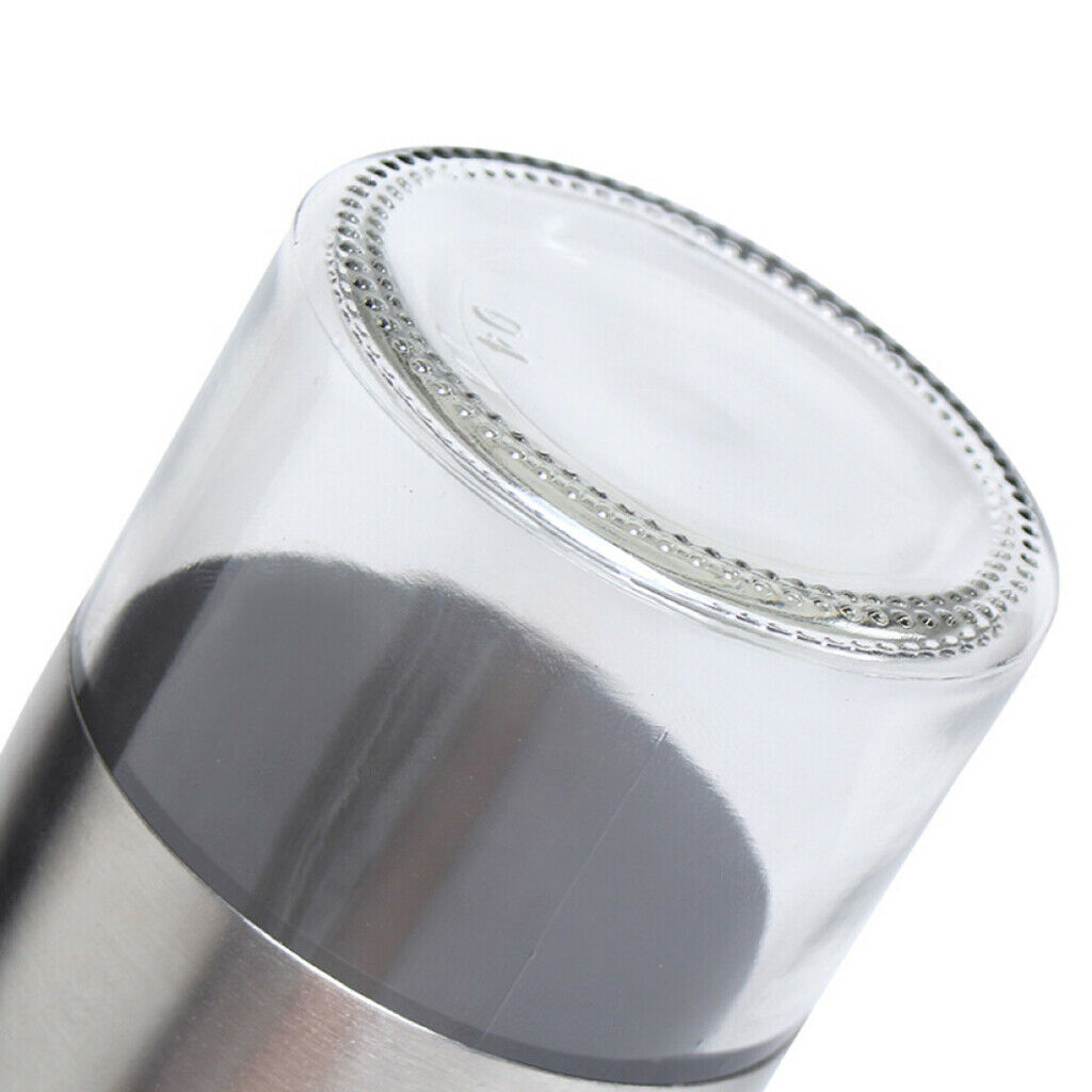 Stainless Steel Olive Oil Bottle - 320ml   Cruet with Pourers Black