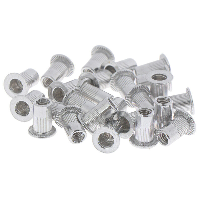 100 x Steel Aluminum Threaded Rivet Nut Inserts Rivnut Nutsert M4/M5/M6/M8 Y1