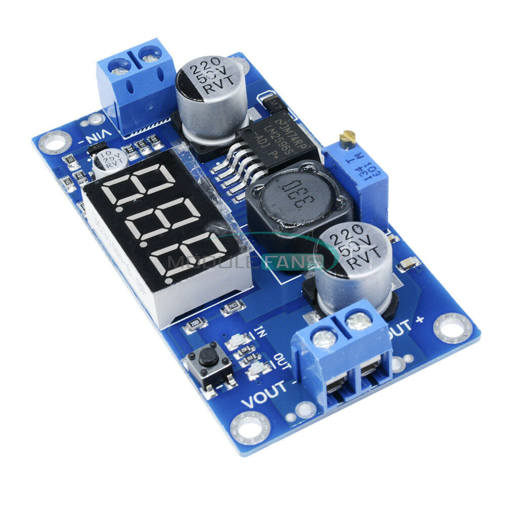 LM2596 Adjustable Step Down Power Converter DC 4V-40V To 1V-37V LED Voltmeter HO