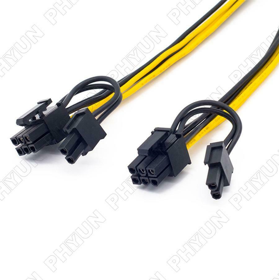 10x EPS CPU 8 Pin to Dual 8 (6+2) Pin PCIE Male Adapter Power Supply Cable 22cm