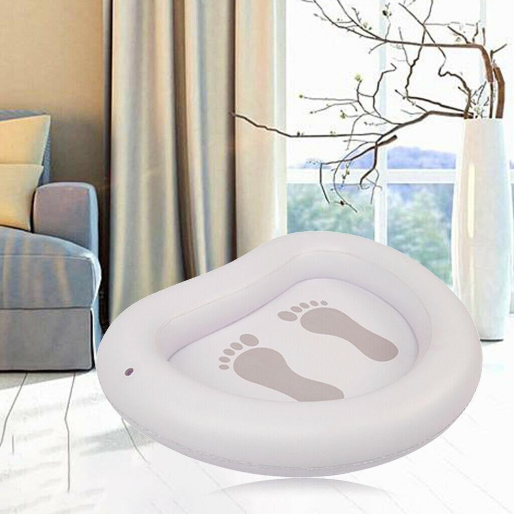 Pool Foot Bath Inflatable Portable Spa Foot Tray Summer Anti-Skid Foot Basin