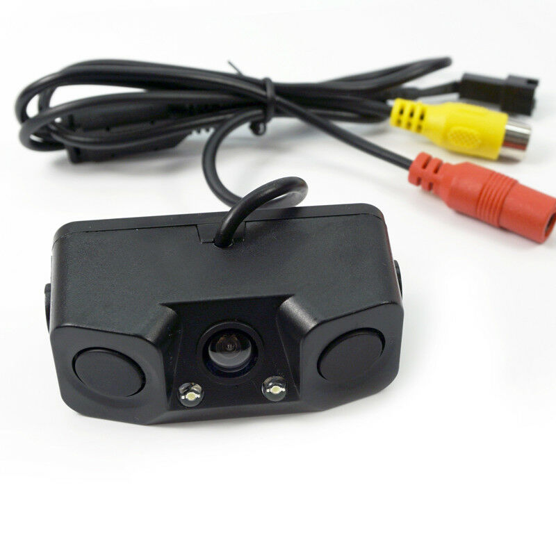 3in1 170Â° Car Visual Reversing Rear View Camera with Backup Radar Parking Sensor