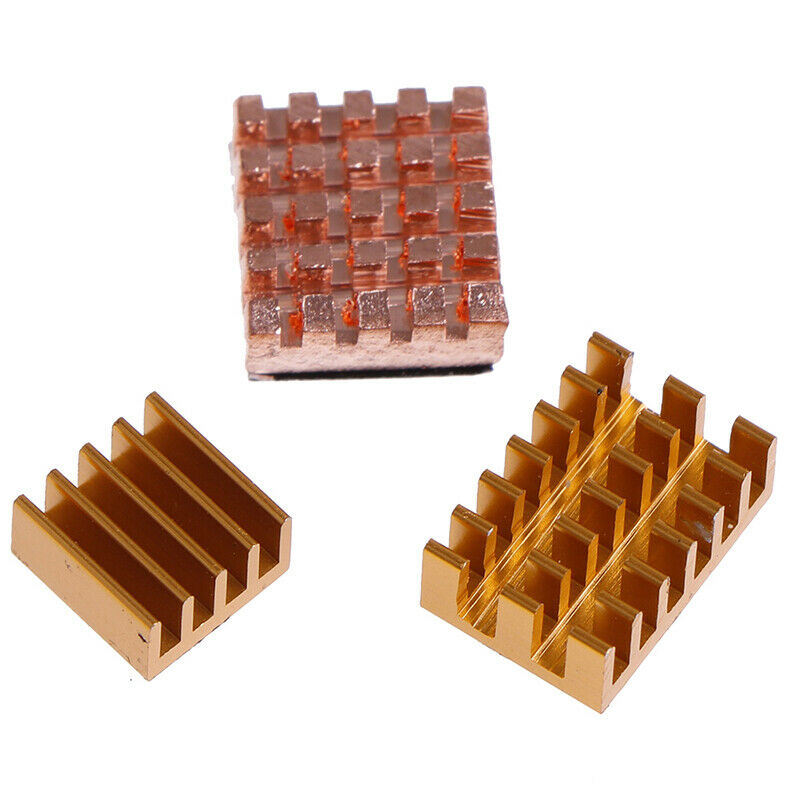 3Pcs/set Raspberry Pi 4B Copper Cooling Pad Heatsink Radiator Coolin.l8