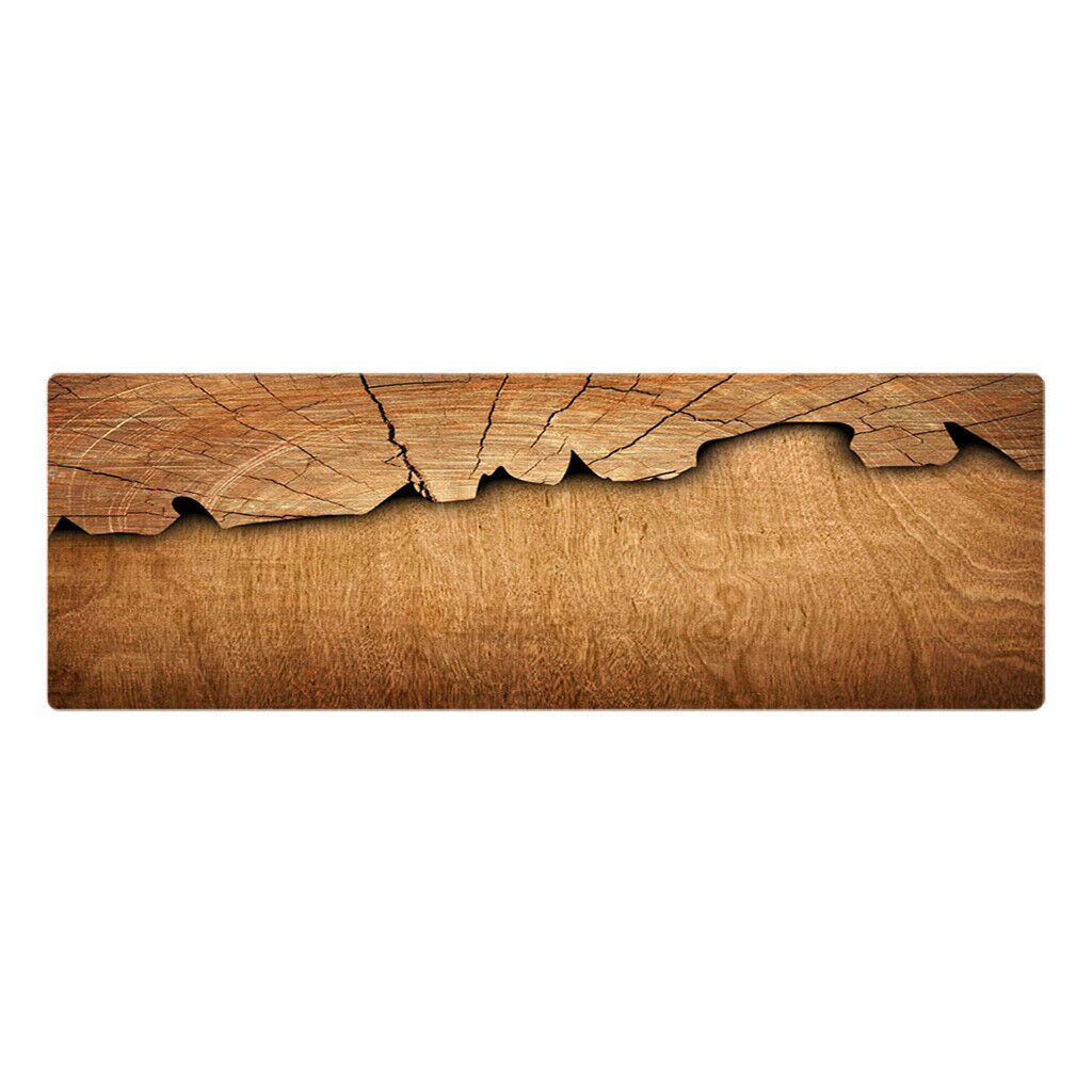 Durable Soft Warm Anti-slip Floor Pad Rug Wood Grain for Game House 60x180cm
