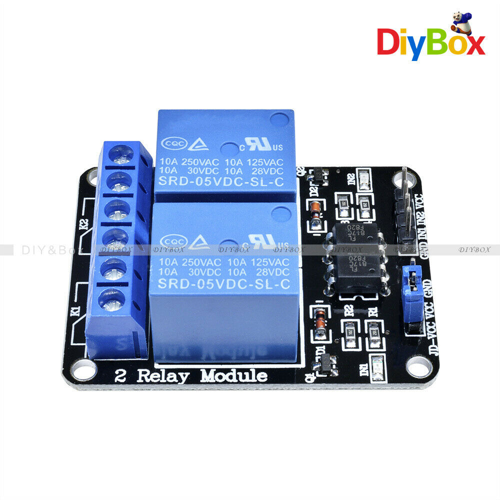 2 Channel Relay Module 5V 2 CH with Optocoupler for PIC AVR DSP ARM Arduino